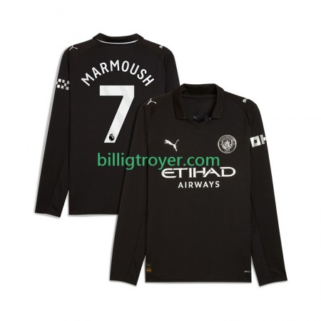 Billige Fotballdrakter Manchester City Omar Marmoush 7 Bortedraktsett 2025/26 Langermet
